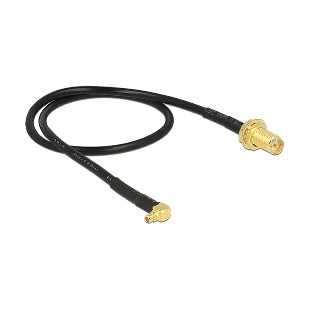 DELOCK RP-SMA Female to MMCX 90° Male RF Cable 320mm – WiFi LTE Antenna Adapter - Figura 2