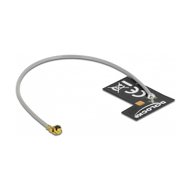 Antena për rrjet DELOCK WLAN 802.11 b/g/n MHF I Male 2dBi / 10cm FPC / Internal / Adhesive Mount