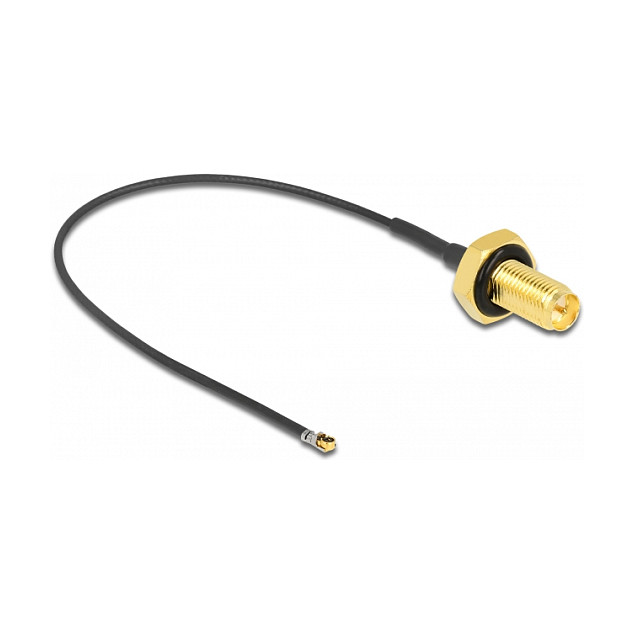 DELOCK Antenna Cable RP-SMA Female to MHF4L LK Male 1.37 – 10cm RF WiFi Internal Adapter Cable