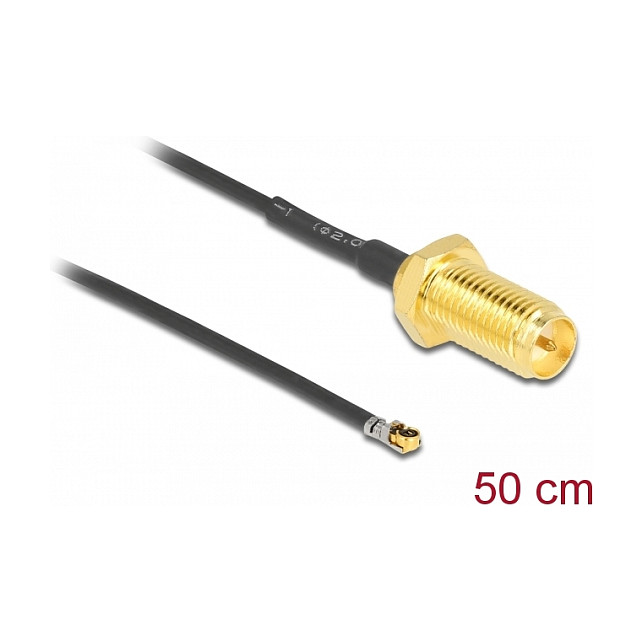 Aksesorë për rrjet DELOCK / RP-SMA Female – MHF4L LK Male / 1.37 / 50 cm - Figura 2