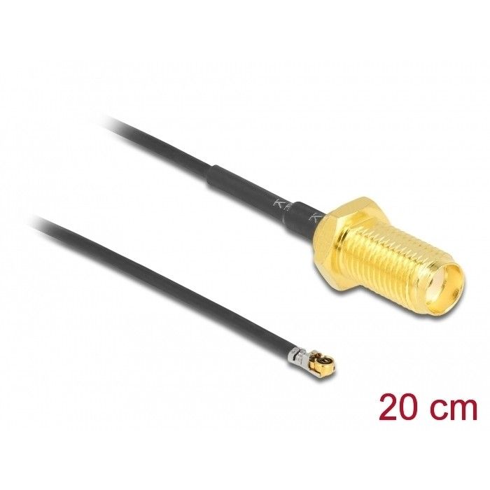 WiFi USB DELOCK Antenna Cable SMA Socket to MHF 4L LK Plug / 1.37 / 20cm / Thread Length 10mm - Figura 2