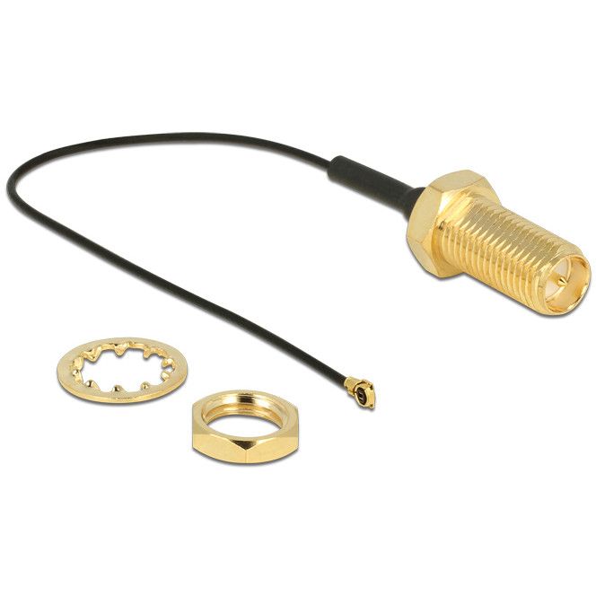 Aksesorë për Rrjet DELOCK Antenna Cable / 0.81 / 10cm / Thread Length 10mm