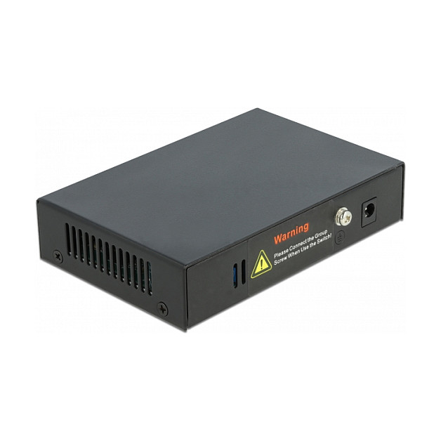 Delock / 4 porta Gigabit PoE+ / 1× RJ45 Uplink / Managed Switch / 60W / Metalik / Fanless / - Figura 2