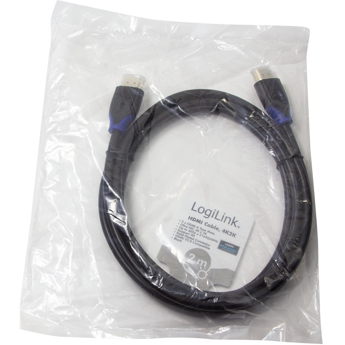 Kabllo HDMI LogiLink / High Speed with Ethernet / 4K2K 60Hz / 2.0m / Bulk - Zezë - Figura 5