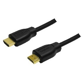 Kabllo HDMI LogiLink / High Speed with Ethernet / HDMI-A Plug → HDMI-A Plug / St/St / 1.0m - Zezë