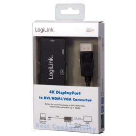 Adapter LogiLink / DisplayPort 1.2 Plug → DVI-D + HDMI-A + VGA / 4K - Zezë - Figura 5