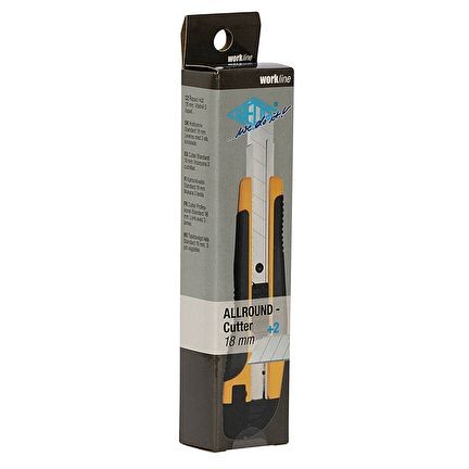 Prerëse Allround Cutter WEDO 18mm / Includes 2 Spare Blades - Zezë / Verdhë - Figura 3