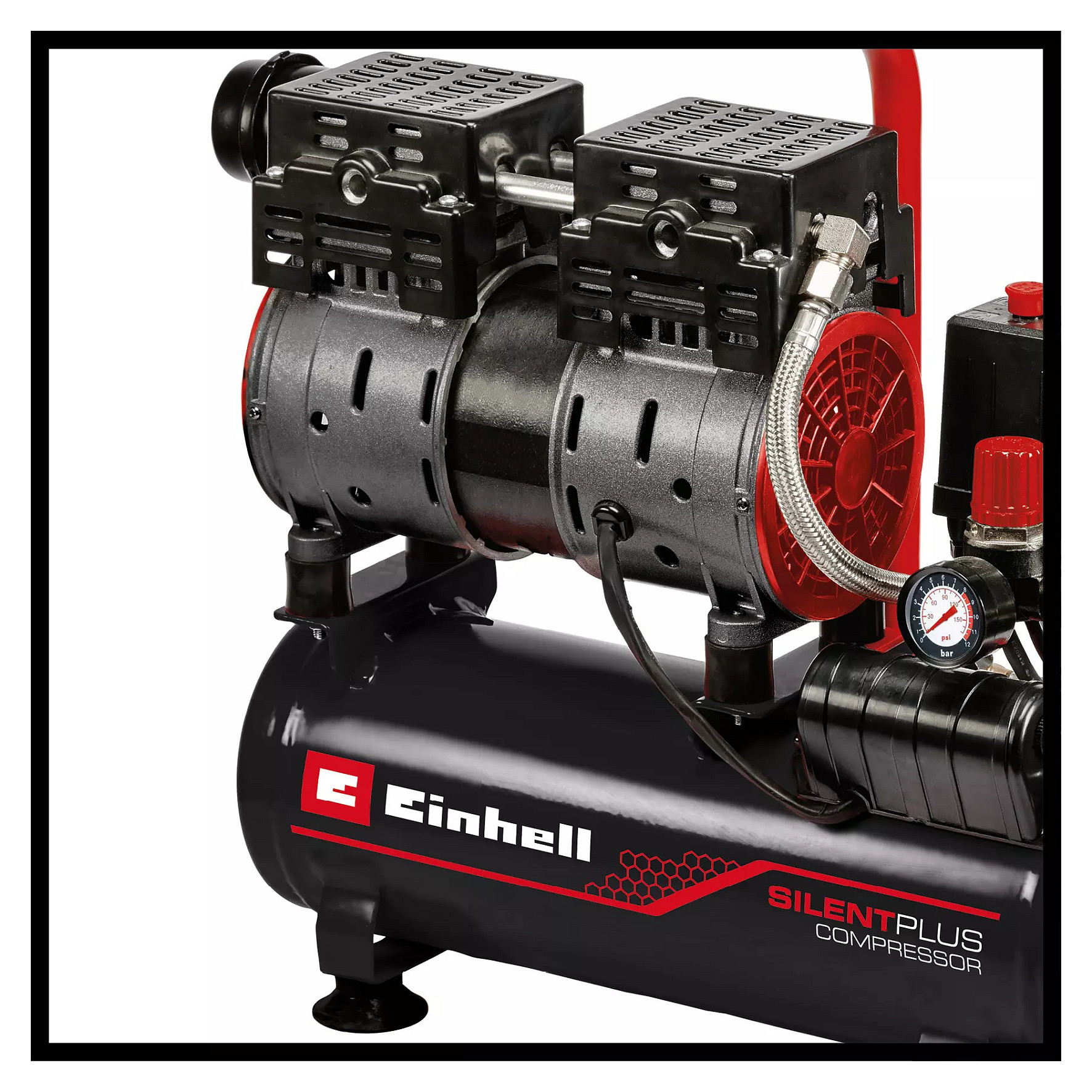 Kompresor ajri Einhell TE-AC 6 Silent, 6L, 8 bar, 550W, - e kuqe dhe e zezë - Figura 4