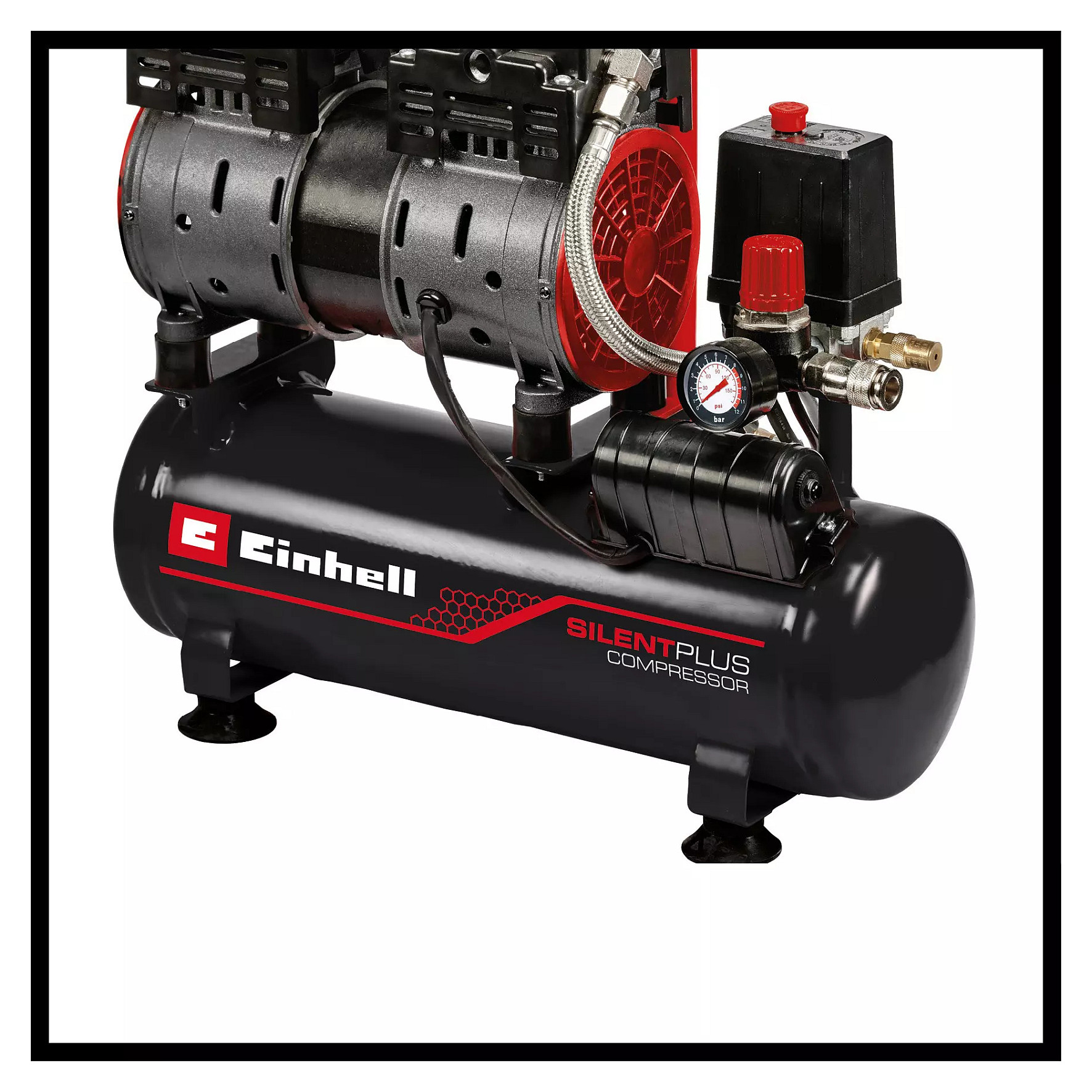 Kompresor ajri Einhell TE-AC 6 Silent, 6L, 8 bar, 550W, - e kuqe dhe e zezë - Figura 5