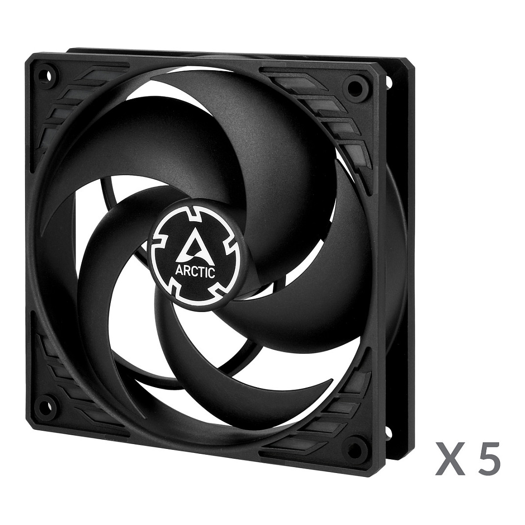 Ftohës për Kasë 120mm ARCTIC P12 Max PWM Case Fan / 5-Pack – Zezë - Figura 2