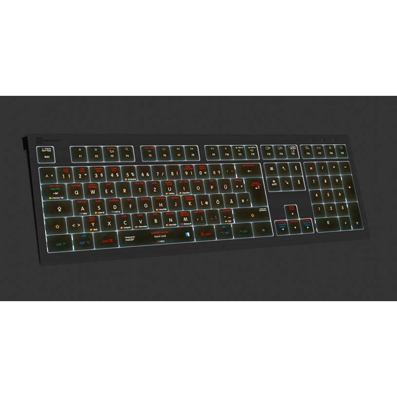 Tastierë Gaming Logic Keyboard macOS X Shortcuts Astra 2 Wired / QWERTZ - Zezë - Figura 5