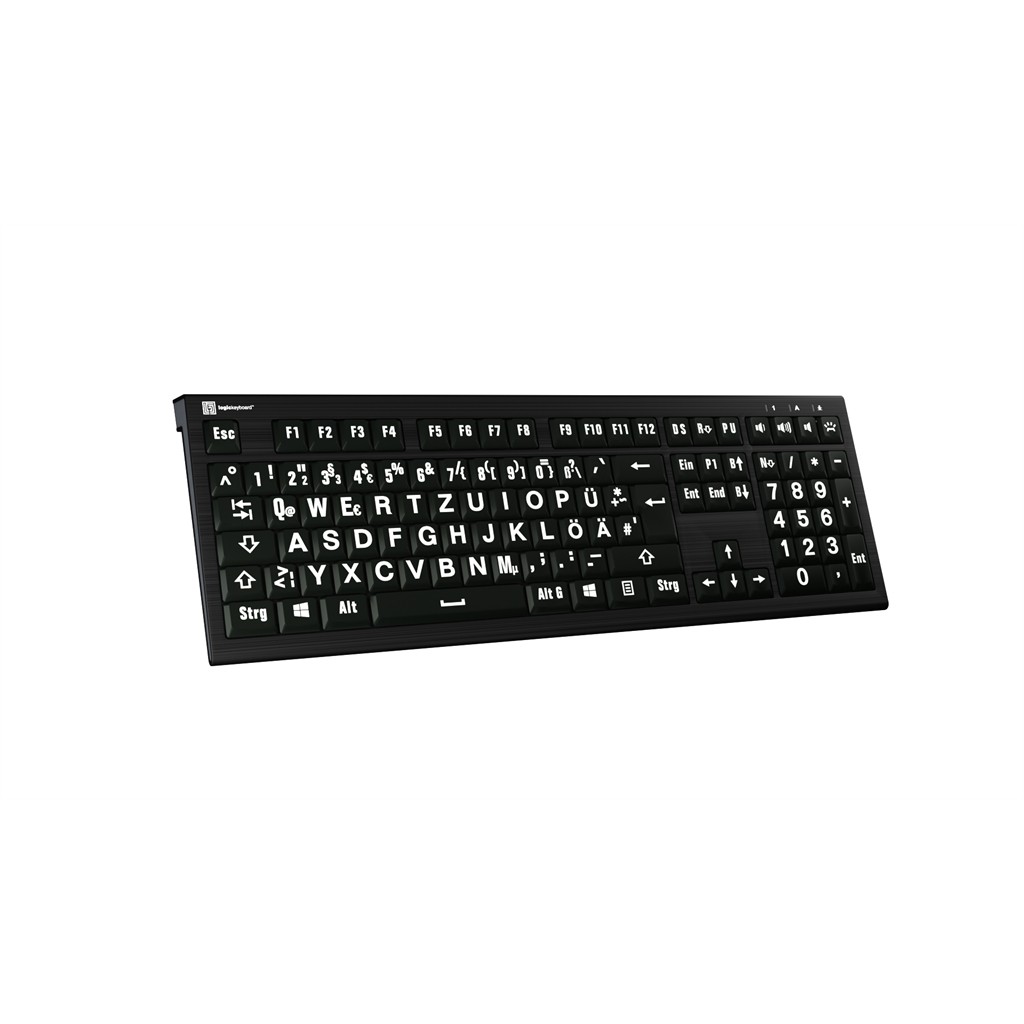 Tastierë me Kabllo LogicKeyboard XL-Print Astra 2 / German Layout - Zezë - Figura 3