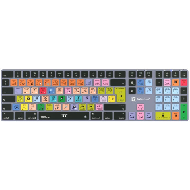 Tastierë me Kabllo LogicKeyboard Apple Logic Pro X2 / QWERTZ - Gri Titanium - Figura 4