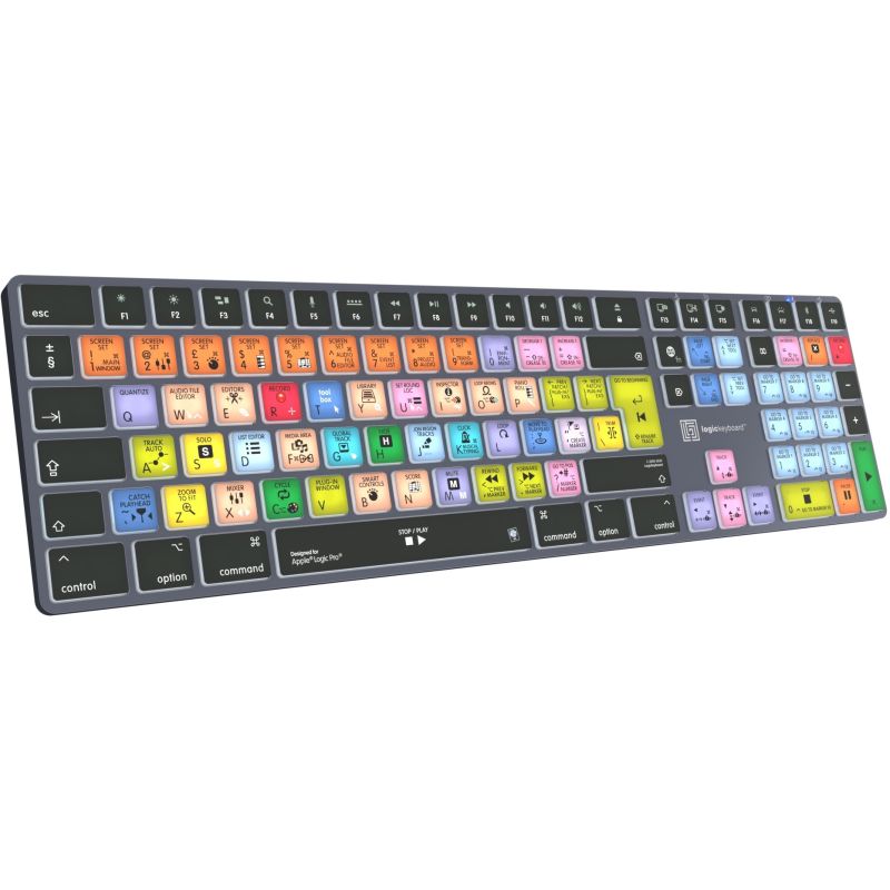 Tastierë me Kabllo LogicKeyboard Apple Logic Pro X2 / QWERTZ - Gri Titanium - Figura 3