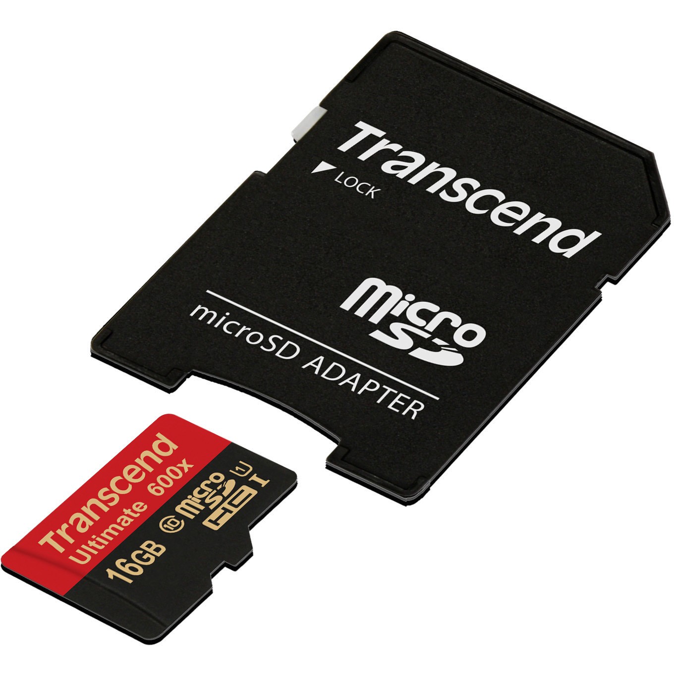 Kartë memorie SD microSD 16GB Transcend SDHC UHS1 600x w/Adap. - Figura 2