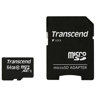 Kartë memorie SD CARD microSD 64GB Transcend SDXC Class10 w/adapter - Figura 2