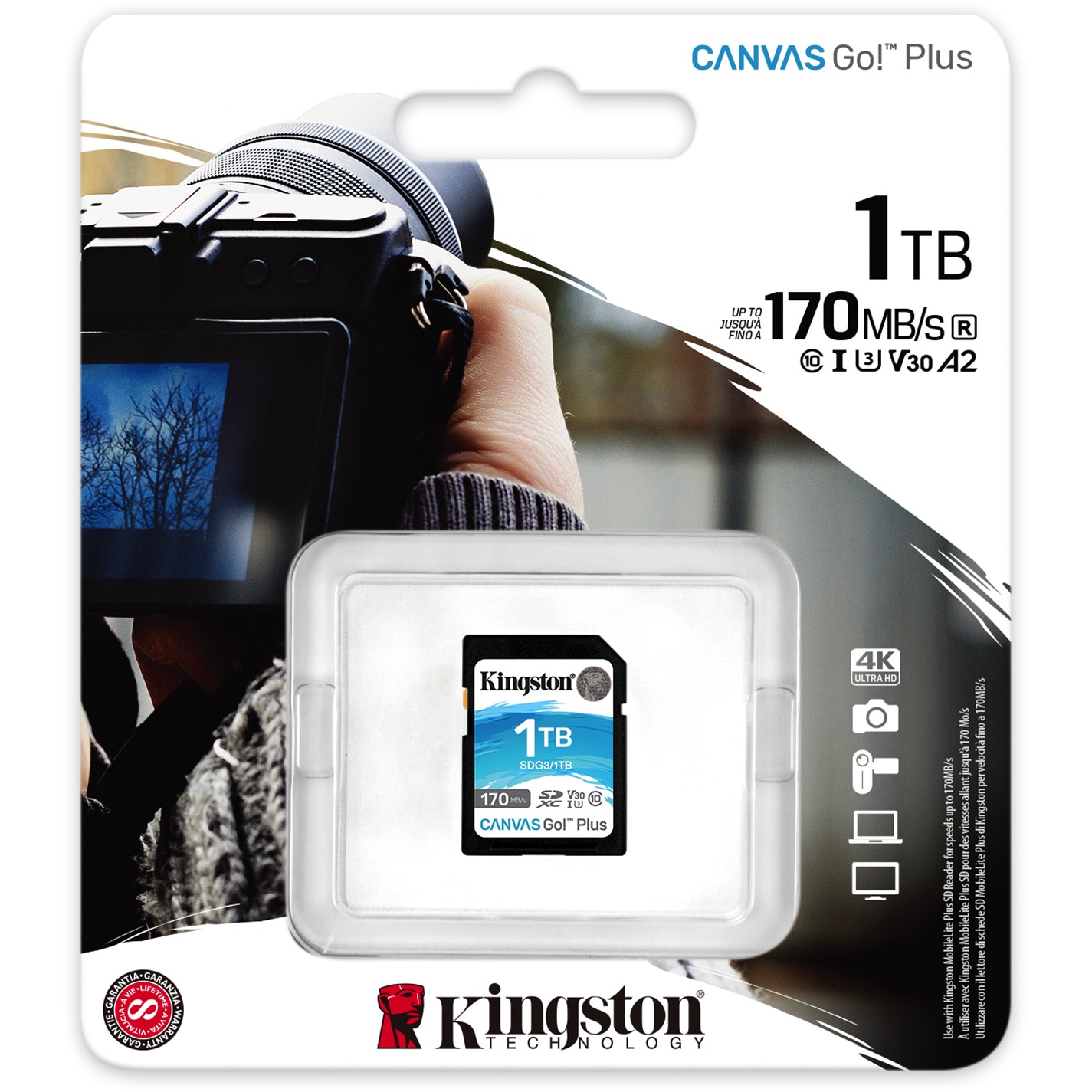 Kartë memorie SD CARD 1TB Kingston XC Canvas Go Plus C10 - Figura 3