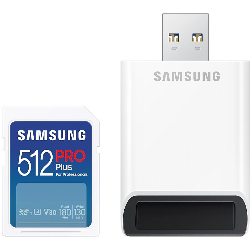 Kartë memorie SD CARD 512GB Samsung XC PRO Plus (2023)(CL10) Reader