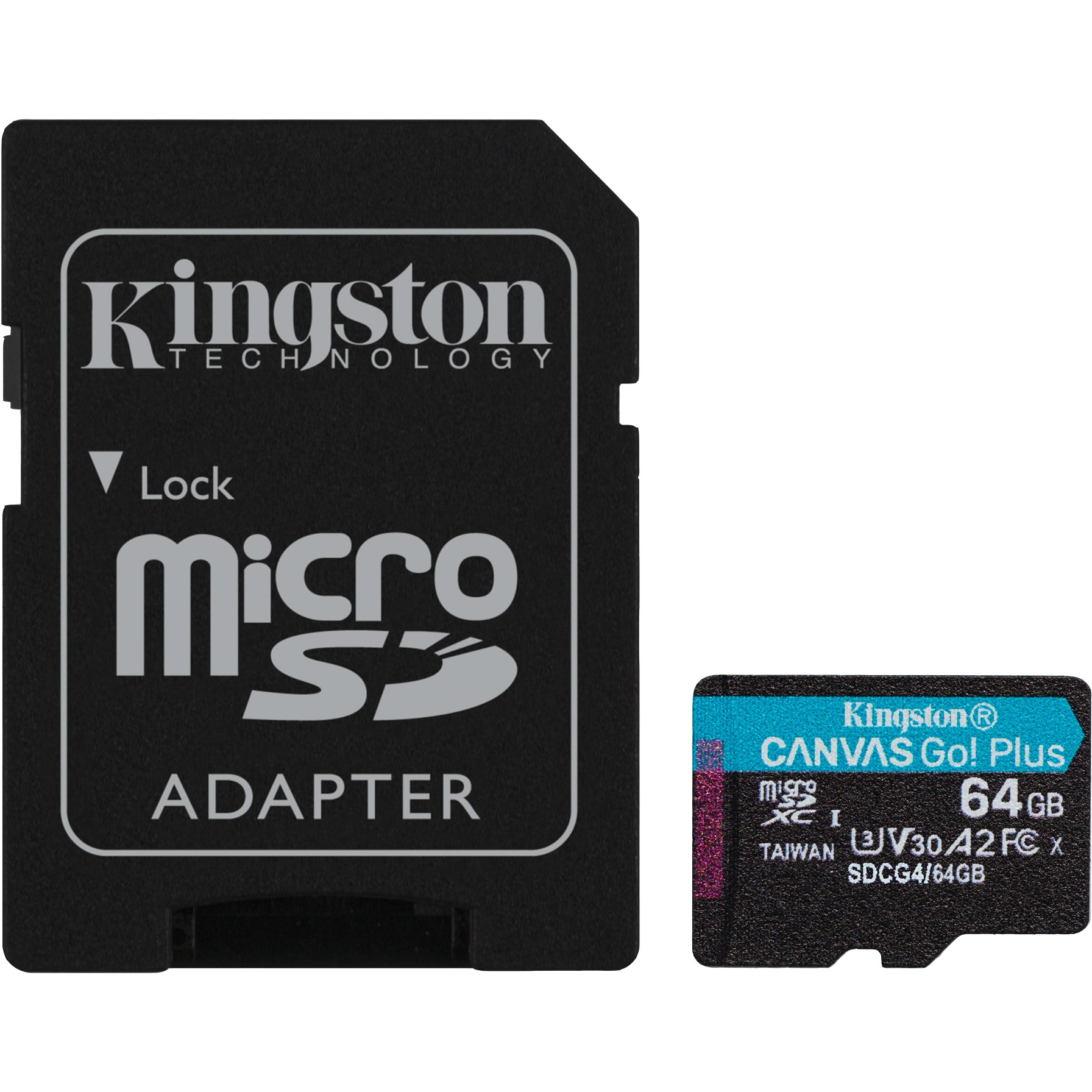 Kartë Memorie SD CARD KINGSTON 64GB microXC Canvas Go Plus Gen4 200MB/s A2 U3 V30 + Adapter