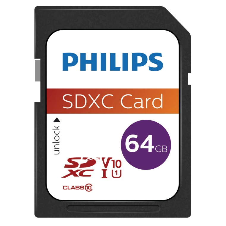 Kartë Memorie SD CARD Philips XC Card 64GB Class 10 UHS-I U1