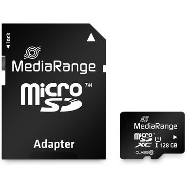 Kartë Memorie SD CARD MediaRange MicroSD 128GB UHS-1 Cl.10 inkl. Adapter - Figura 3