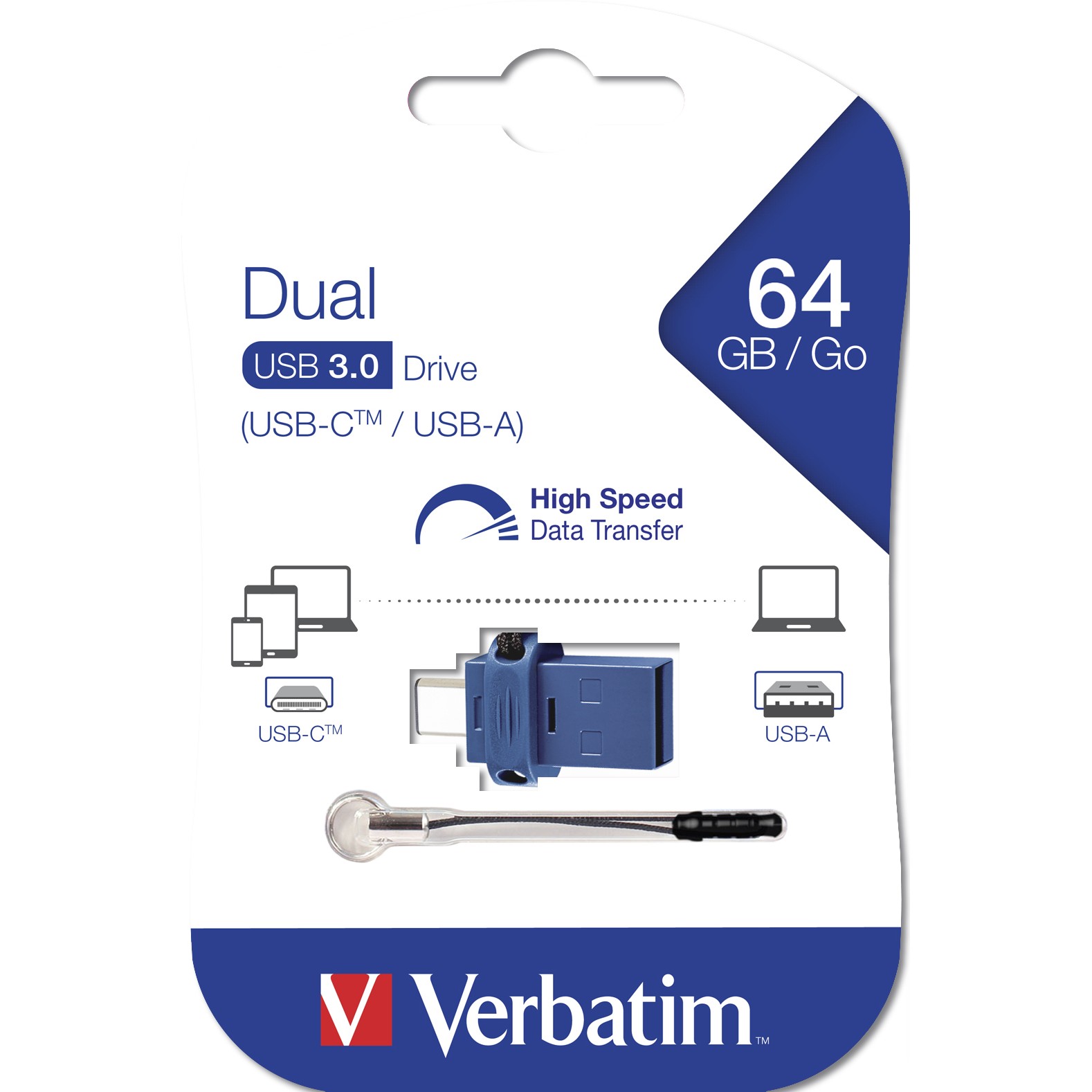 USB Flash Drive STICK 64GB Verbatim 3.0 Store'n Go Dual - e zezë - Figura 5