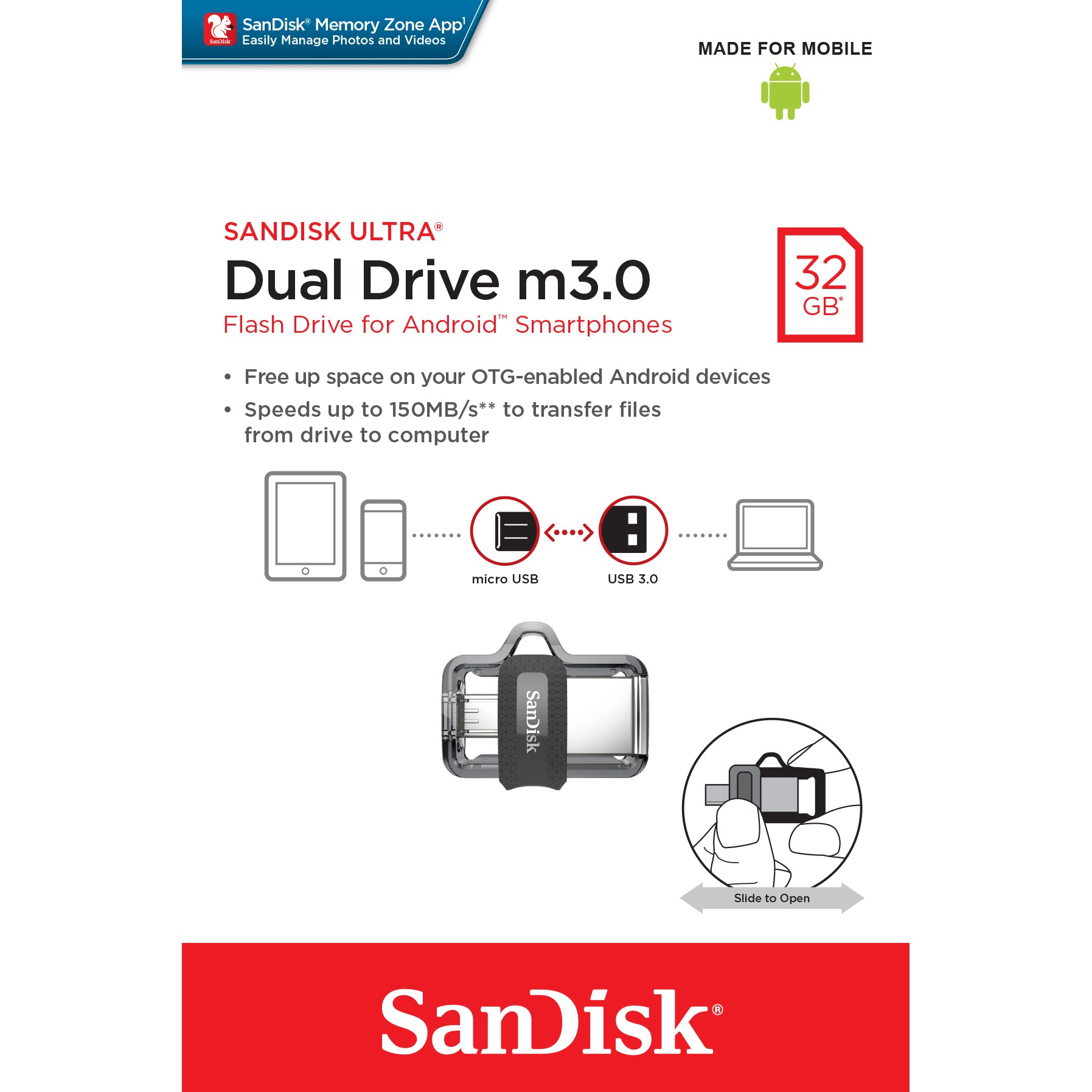 USB Flash Drive STICK SANDISK ULTRA DUAL DRIVE M3.0 - Figura 4