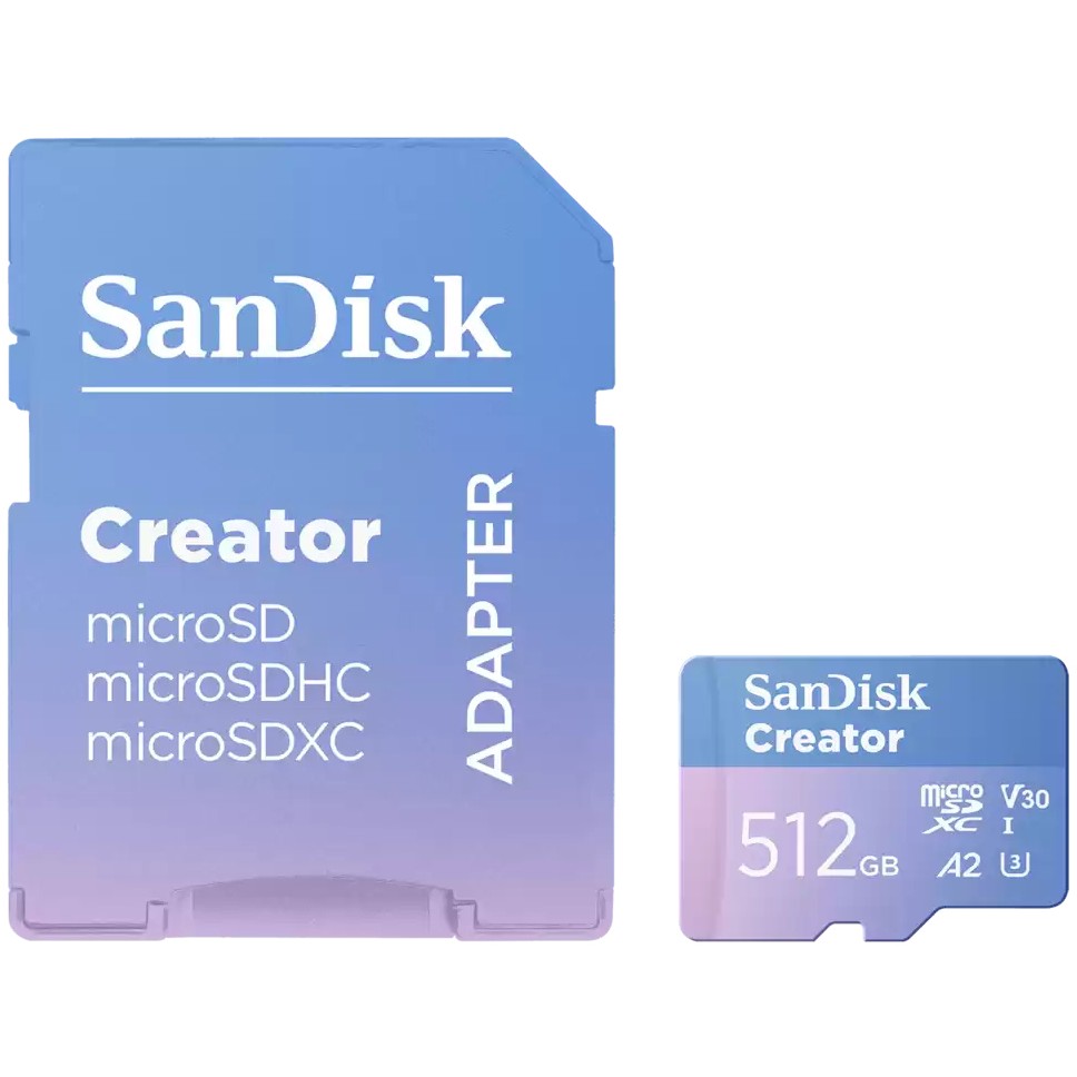 Kartë Memorie SD SanDisk Creator MicroSD 512GB - Blu - Figura 2