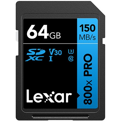 Kartë Memorie SD CARD Lexar SDXC 800x Pro 64GB 150MB/s C10 V10 U1