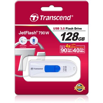 USB Flash Drive STICK 128GB Transcend JetFlash 790 USB 3.1 - e bardhë - Figura 2
