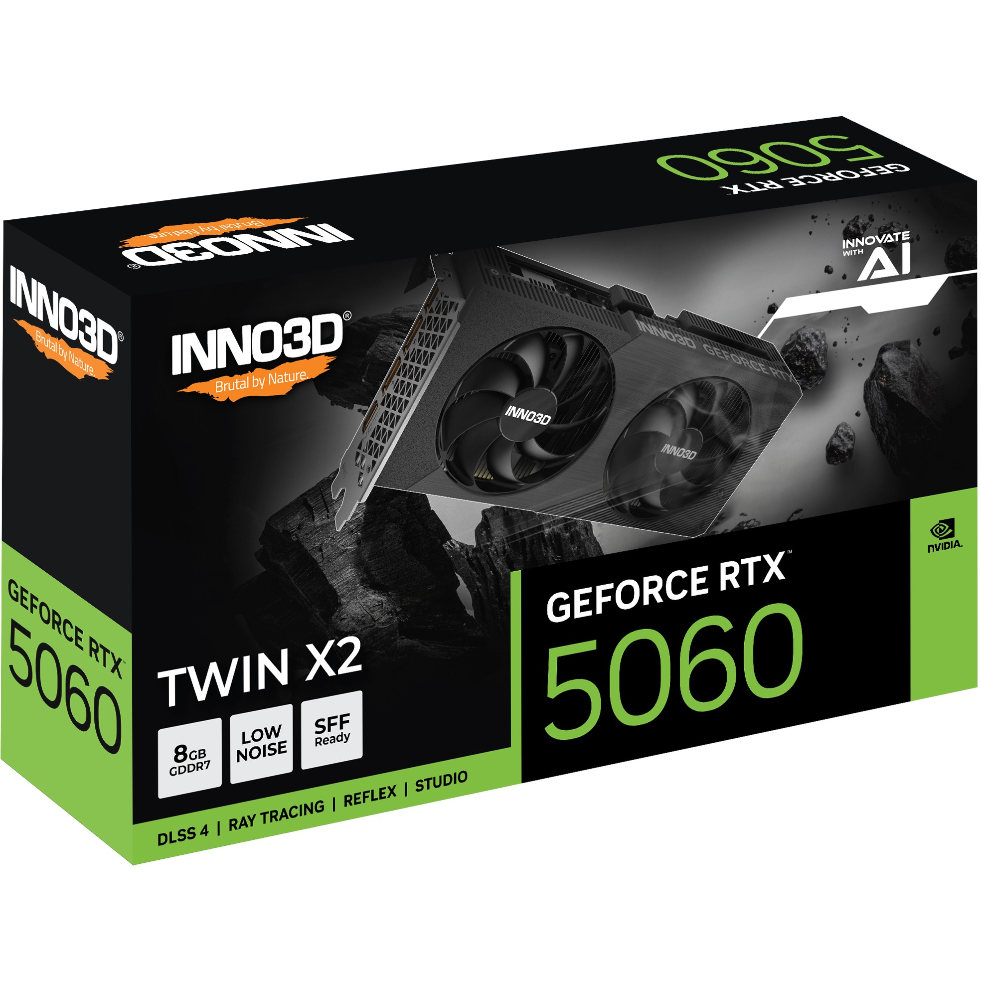 Kartelë Grafike NVIDIA RTX 5060 8GB GDDR7 Inno 3D Twin X2 - Figura 2
