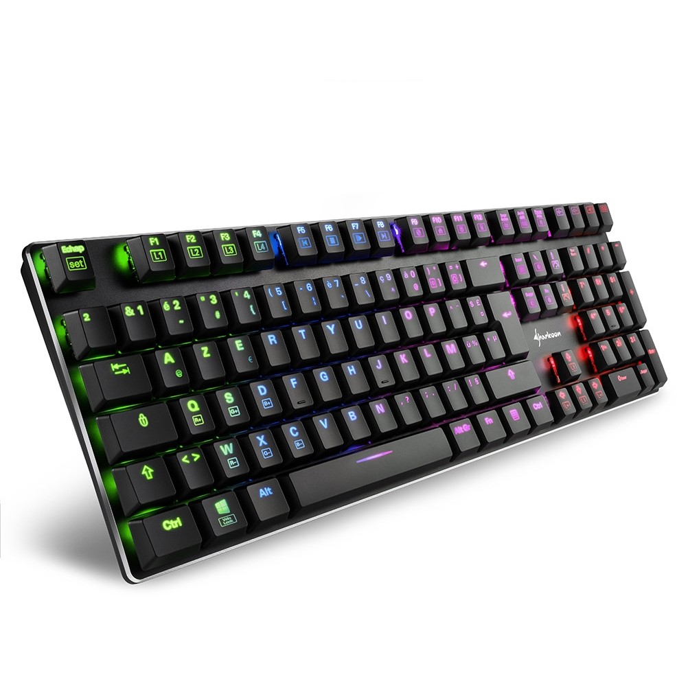 Tastierë Gaming Sharkoon PureWriter RGB Kailh Choc Wired / AZERTY - Zezë