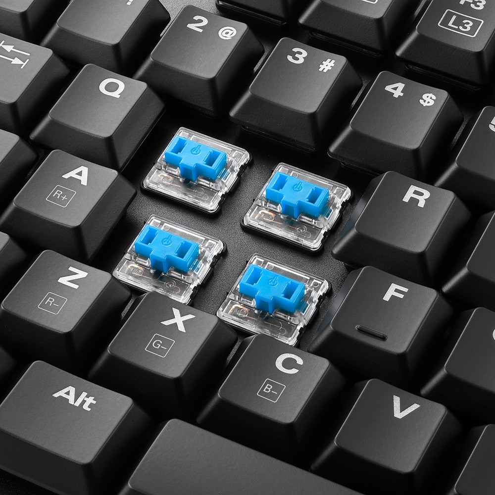 Tastierë Gaming Sharkoon PureWriter RGB Kailh Choc Wired / AZERTY - Zezë - Figura 3