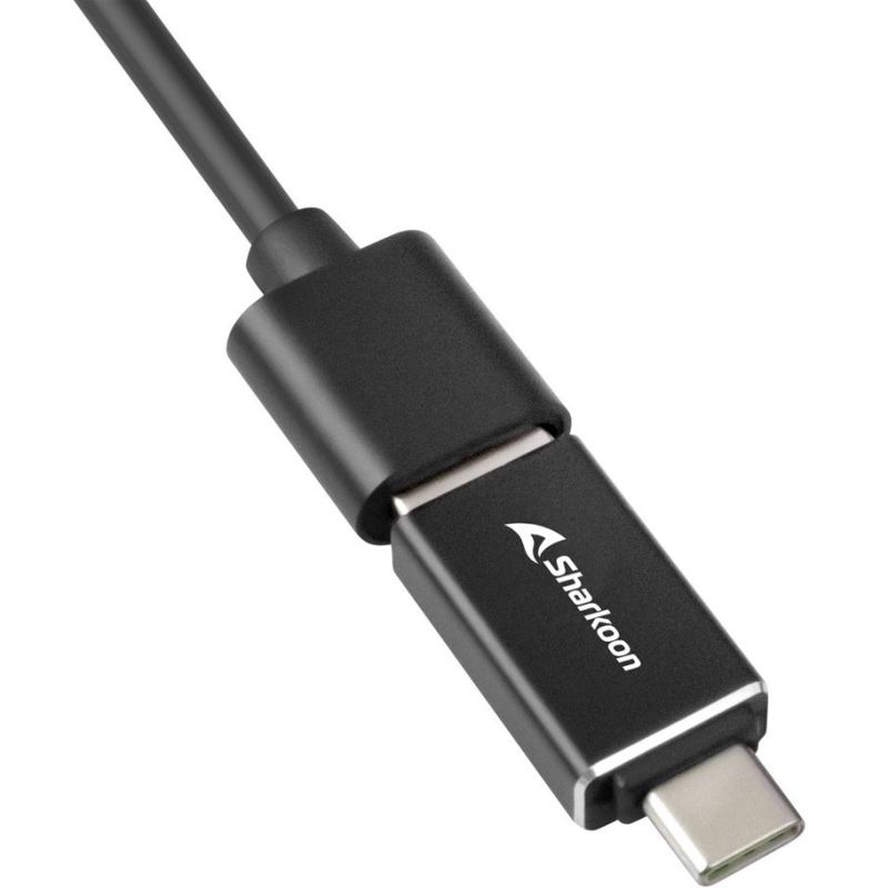 Adapter USB Sharkoon 3-Port 3.2 Gen 1 Aluminium Hub + Ethernet – Zezë - Figura 2