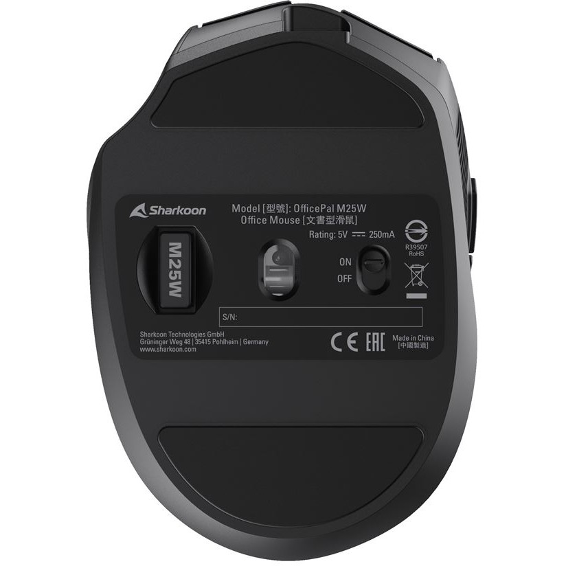 Maus Gaming Sharkoon OfficePal M25W – Zezë - Figura 2