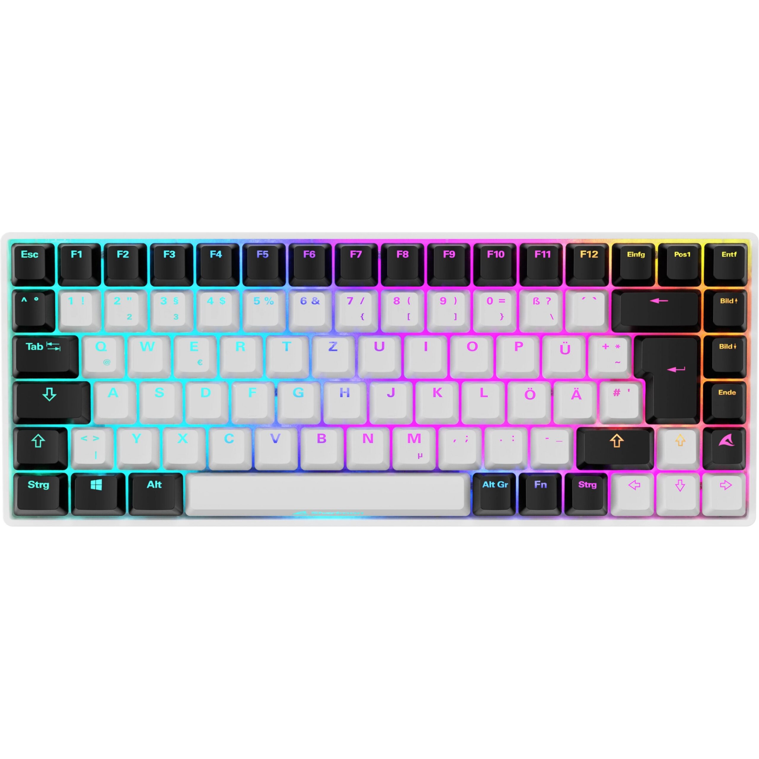 Tastierë Gaming Sharkoon SGK50 S3 Gateron Brown Wired / German Layout - Bardhë