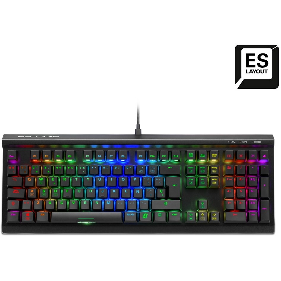 Tastierë Gaming Sharkoon SGK60 / Kailh Box Brown / Spanish Layout - Zezë