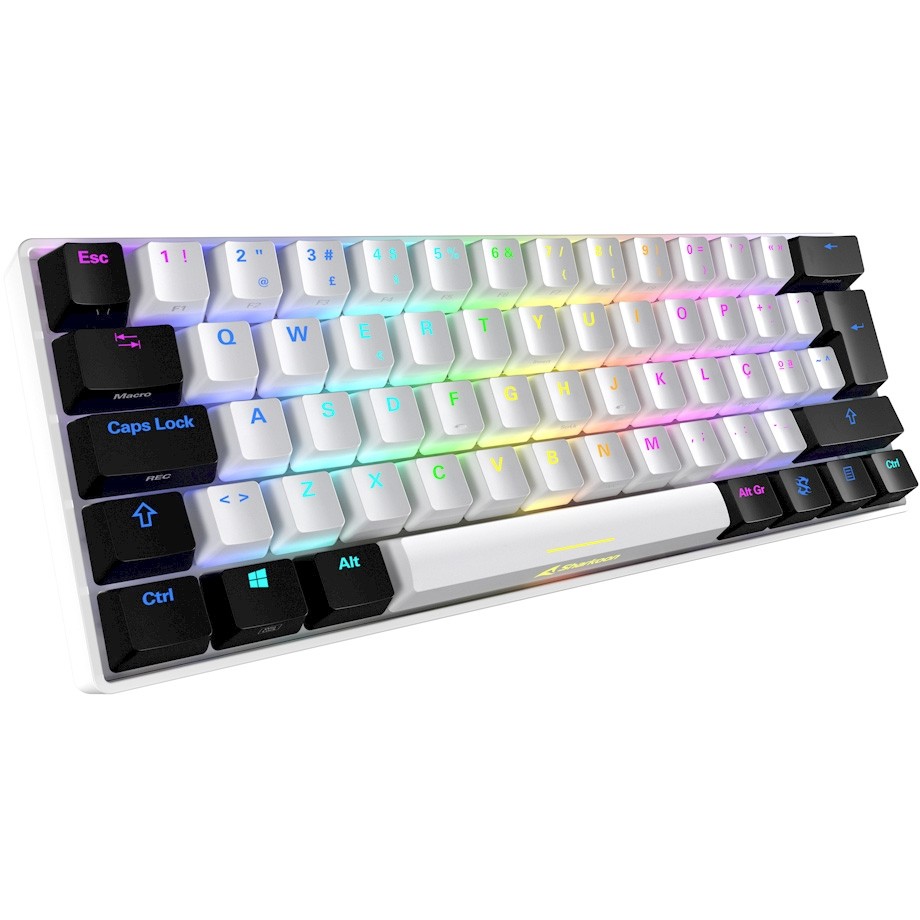 Tastierë Gaming Sharkoon SGK50 S4 / Kailh Red / Italian Layout / QWERTY - Bardhë - Figura 3
