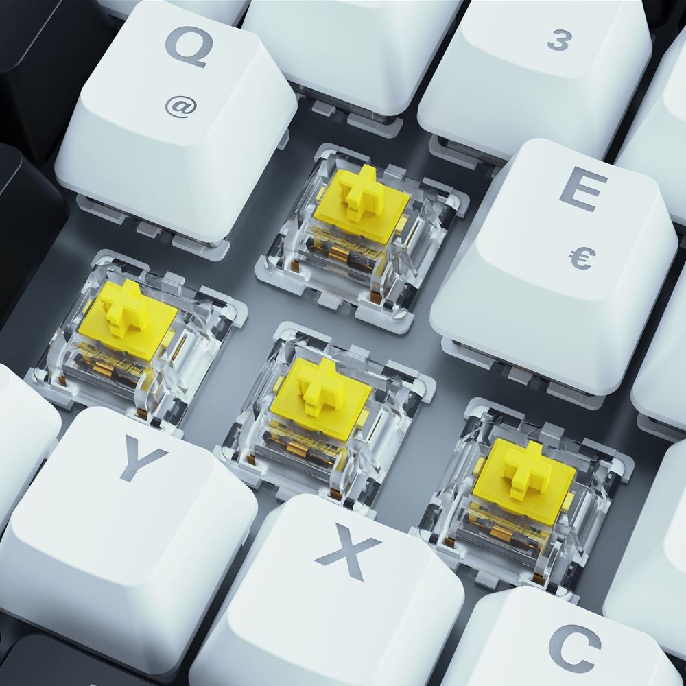Tastierë Gaming Sharkoon SGK50 S3 Gateron Yellow Wired / Portuguese Language - Bardhë - Figura 3