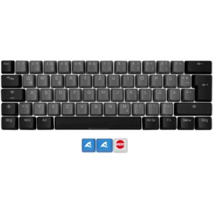 Aksesor për tastierë Sharkoon SKILLER SAC20 S4 / DE ISO layout / 62 copë - Zezë