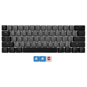 Aksesor për tastierë Sharkoon SKILLER SAC20 S4 / US ANSI layout / 61 copë - Zezë / Gri