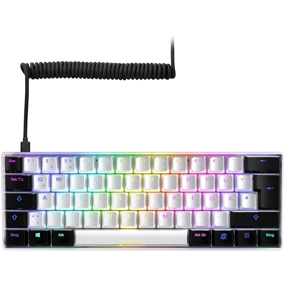 Tastierë Gaming Sharkoon SKILLER SGK50 S4 Kailh Red Wired / QWERTZ / German Language - Bardhë / Zezë - Figura 2
