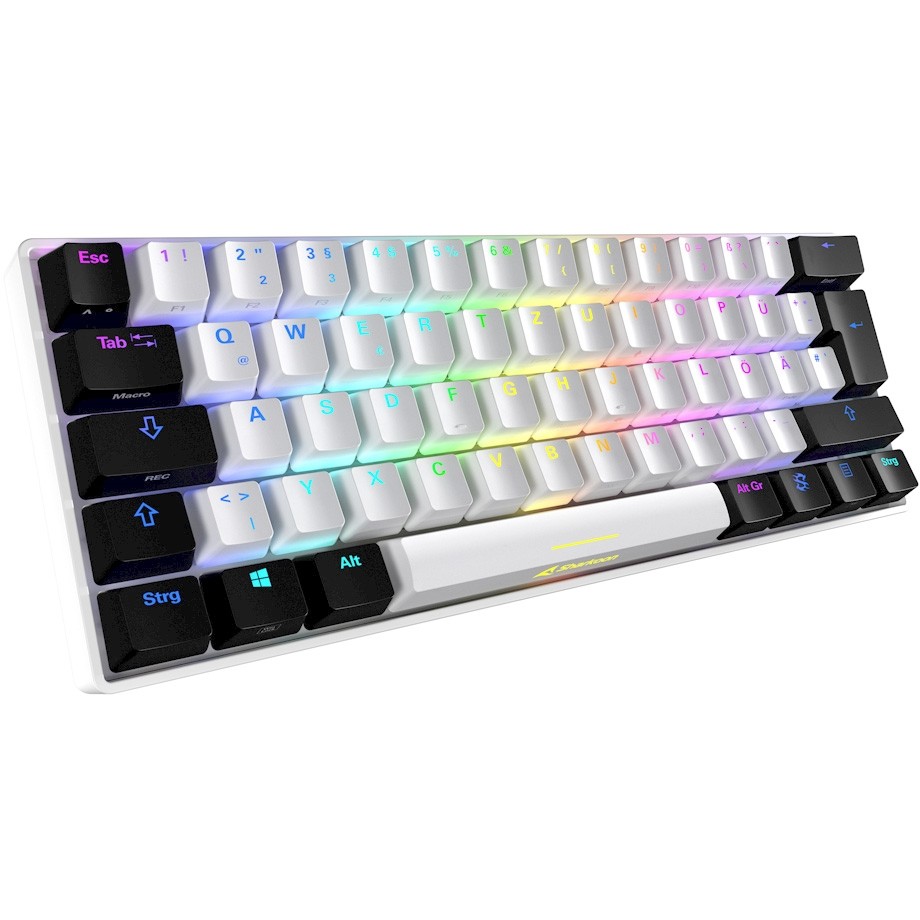 Tastierë Gaming Sharkoon SKILLER SGK50 S4 Kailh Red Wired / QWERTZ / German Language - Bardhë / Zezë - Figura 3