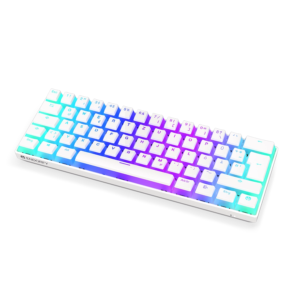 Tastierë Gaming Endorfy Thock Compact Kailh Box Red / Wireless & Wired / German Language - Bardhë
