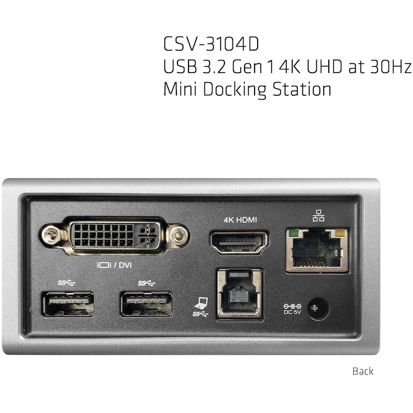Docking Station Mini Club3D USB 3.0 / 4x USB 3.0 / HDMI / DVI / LAN / 4K - Argjend - Figura 4