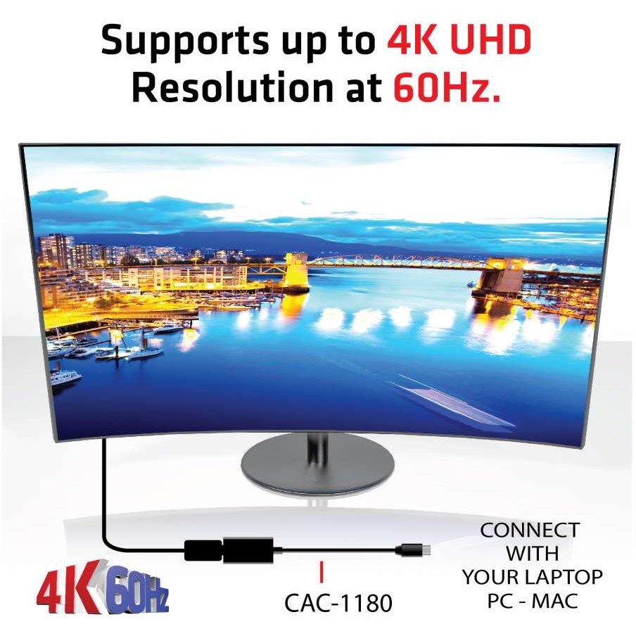 Adapter Club3D / Mini DisplayPort Plug → HDMI 2.0b Plug / Aktiv / HDR / 4K / 60Hz - Zezë - Figura 4