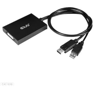 Adapter Club3D / DisplayPort Plug → DVI-D Dual-Link Socket / Aktiv / St/Bu  - Zezë