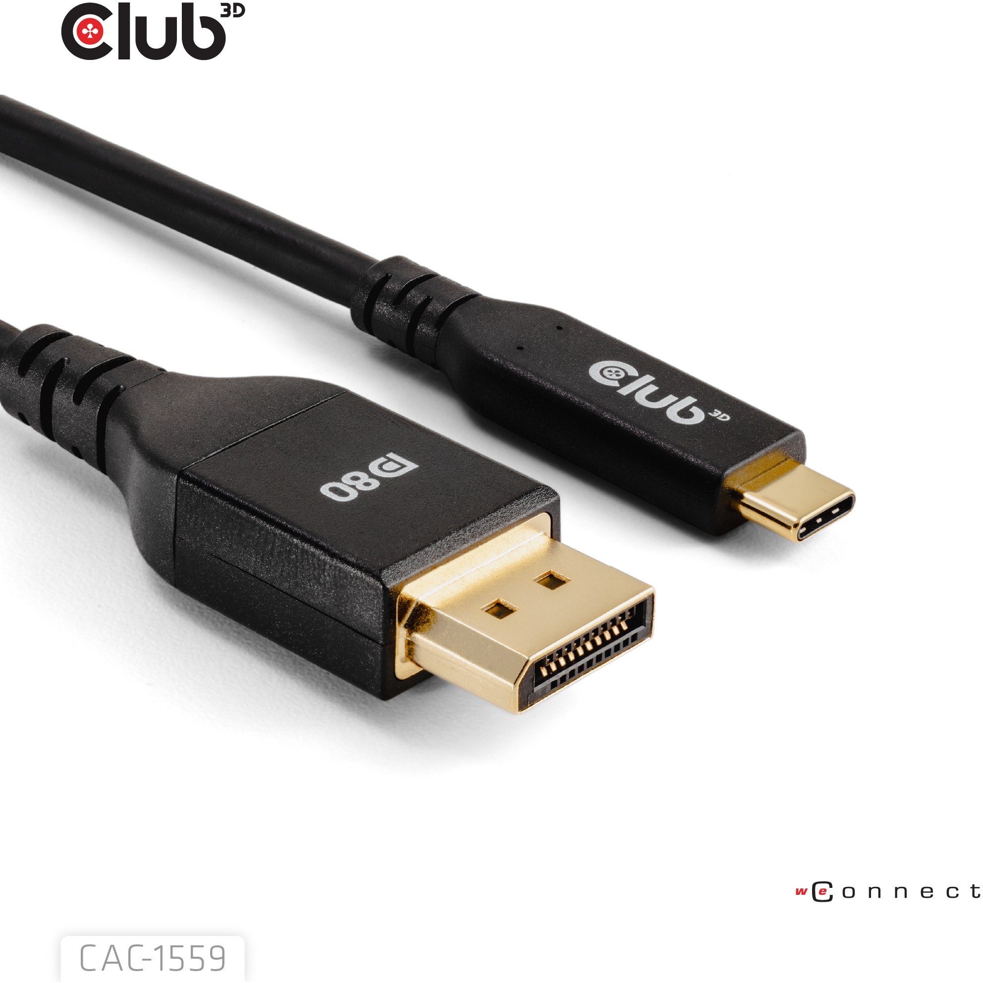 Kabllo Club3D USB‑C ↔ DisplayPort 2.1 / 1.0m / 10K60Hz - Zezë - Figura 4