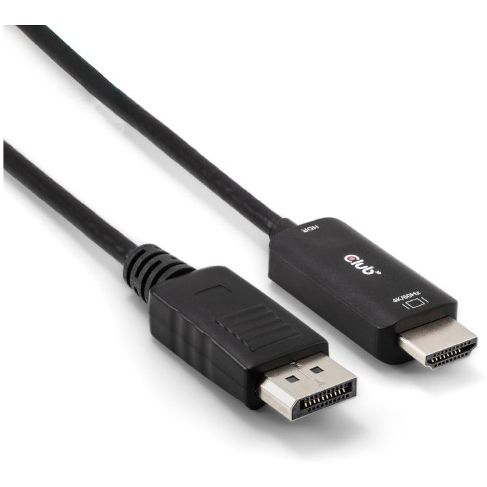 Kabllo DisplayPort Club3D / DisplayPort 1.4 Plug → HDMI-A Plug / Aktiv / HDR / 4K / 60Hz / 2m - Zezë