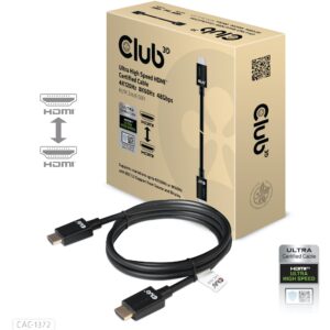 Kabllo HDMI Club3D / HDMI A në A / 2.1 Ultra High Speed / 10K HDR / 2m